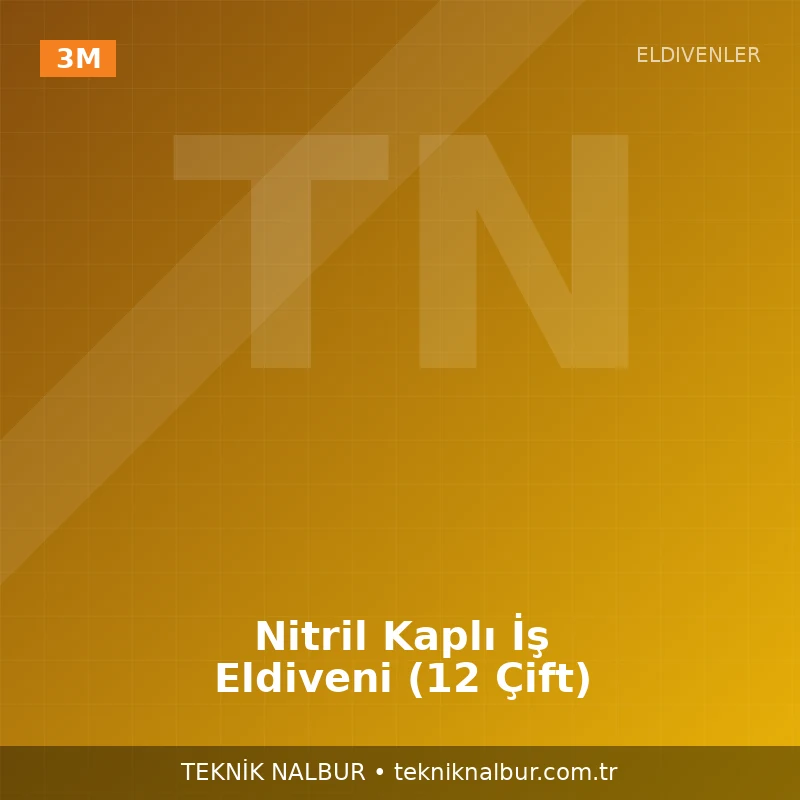 Nitril Kaplı İş Eldiveni (12 Çift)